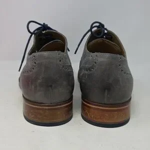 Cole Haan Gray Wingtip Leather Oxfords with Blue Laces Size 12 Cole Haan Men main image 2